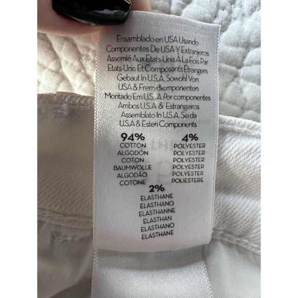 MOTHER  The Hustler Ankle Fray Fairest of Them All White Jeans Women's Sz 25 - Picture 8 of 15